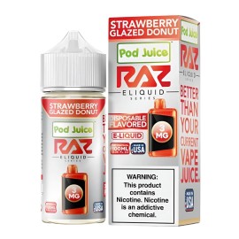 Pod Juice X Raz Strawberry Glazed Donut E Likit | Pod Juice Pod